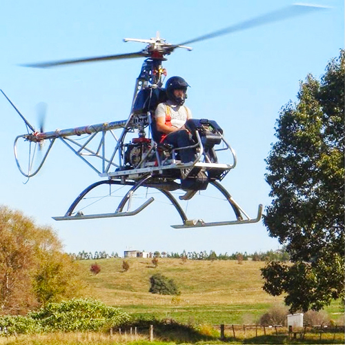 Cameron Carter's first homebuilt helicopter test bed