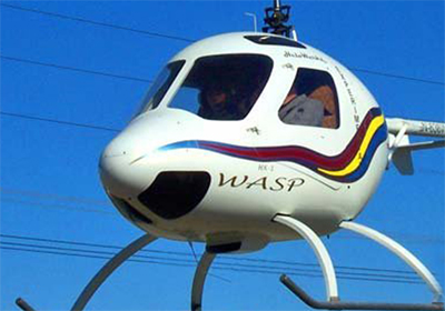 Experimental two seat WASP turbine helicopter