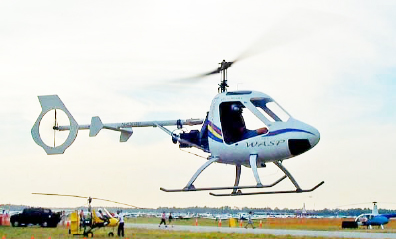 HX-2 WASP helicopter with original skid gear