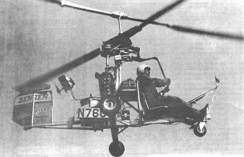 Bensen coaxial gyrocopter helicopter