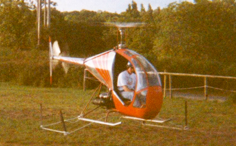 The BUG Mark 2 Helicopter under tethered flight.