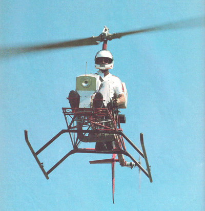 CH6 Ultralight helicopter hovering