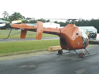 Delta helicopter high tail boom