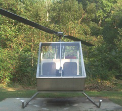 Dusty two seat homemade helicopter