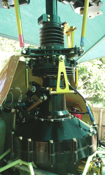 Gearbox transmission controls Delta helicopter