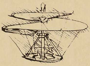 Leonado De Vinci airscrew helicopter concept