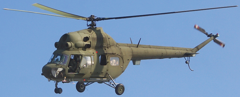 Polish Mi-2 helicopter, a small, lightly armored turbine-powered transport helicopter