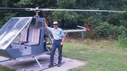 Timothy with his TH-135 Dusty II Experimental Helicopter