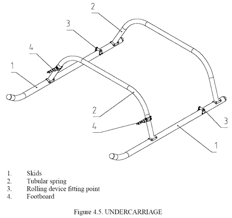 Aerokopter helicopter undercarriage