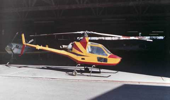 Painted RotorMouse turbine homebuilt helicopter