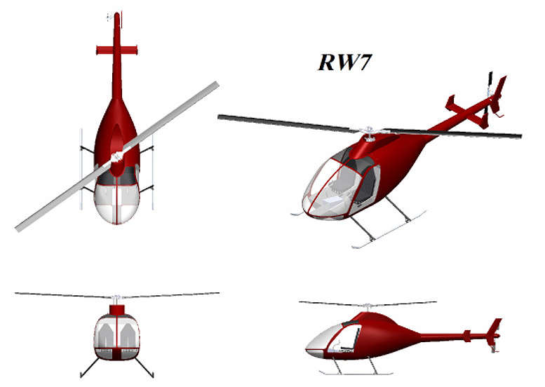 Rotorway RW7 helicopter drawings