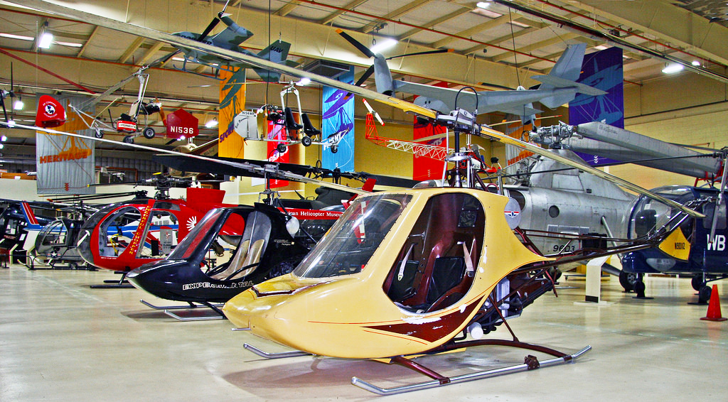 Rotorway Scorpion helicopter museum display