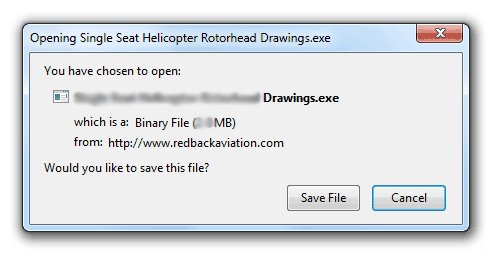 Save file message