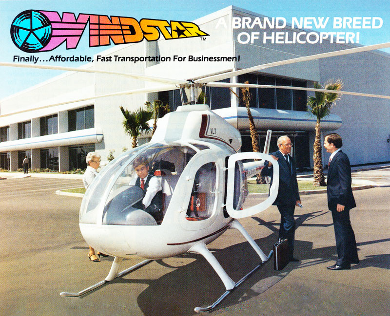 Executive businessmen windstar helicopter