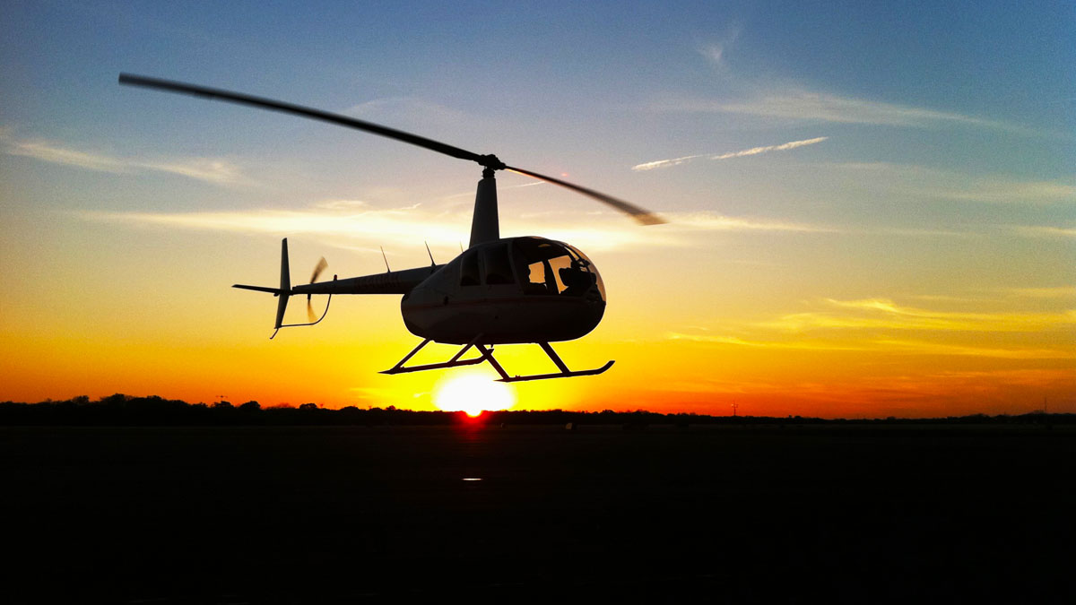 Flying Helicopter In Clouds & Smoke