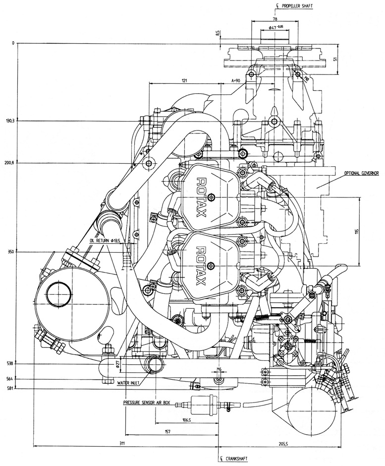 Rotax 912 UL four stroke aircraft engine