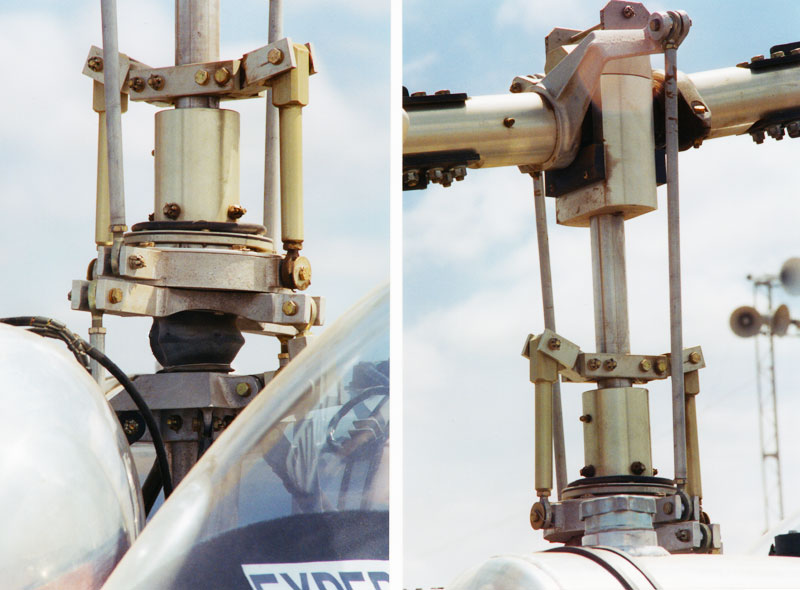 Safari helicopter rotor shaft controls