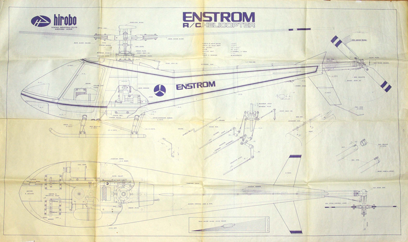 hirobo enstrom 280c shark rc helicopter