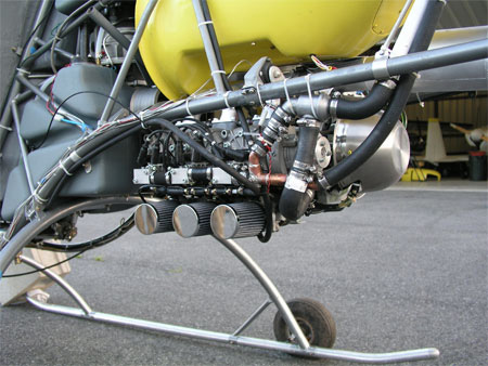 Helicycle Rotax 618 helicopter engine