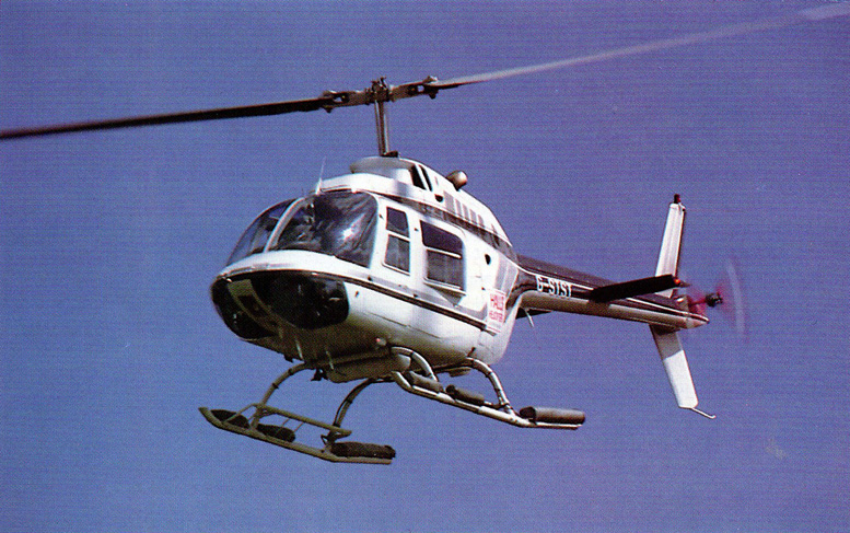 Popular jet ranger helicopter