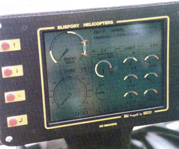elisport helicopters digital instrument panel