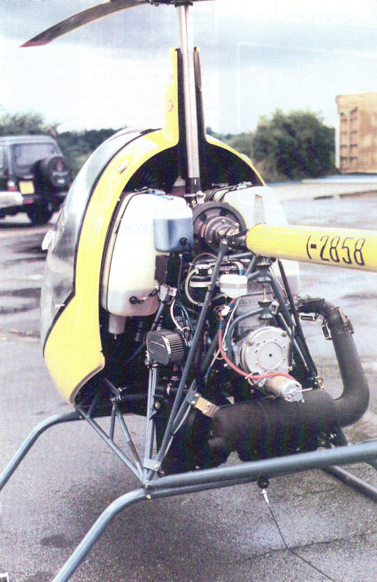 two stroke water cooled Rotax 582 helicopter