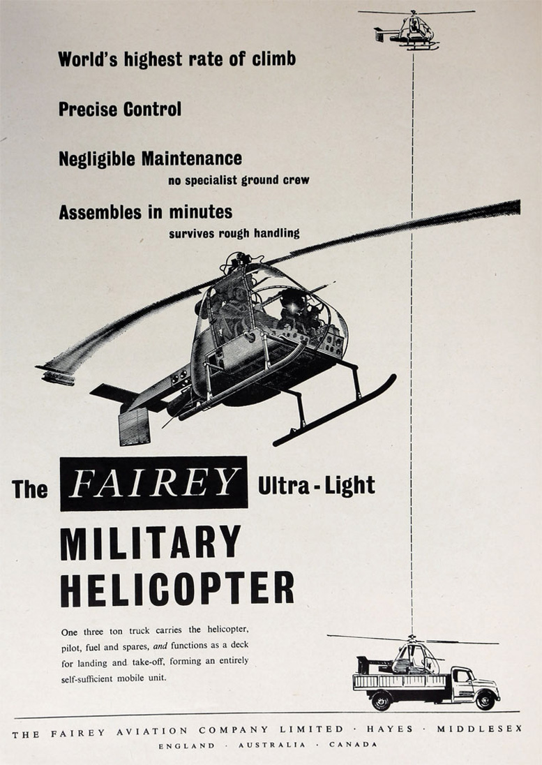 Aero Fairey Helicopter Advertising