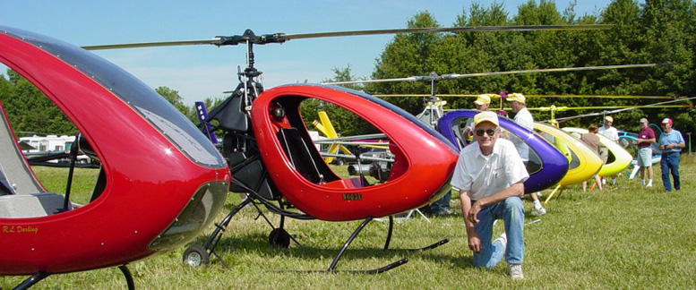 B.J. Schramm helicycle helicopter fly in