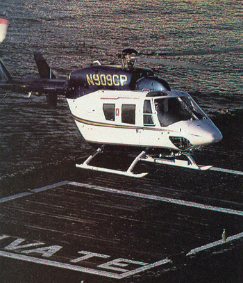 BK 117 helicopter over water performer