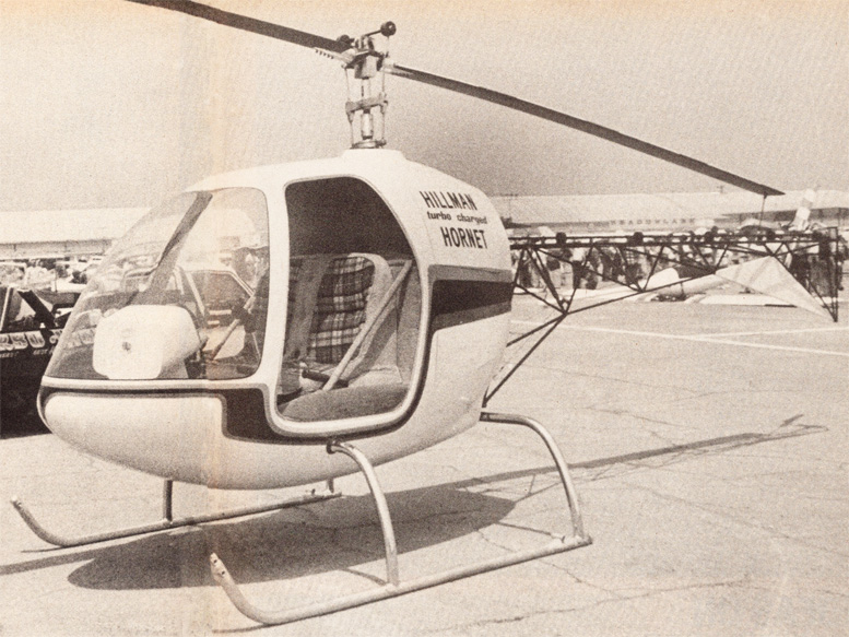 Hillman turbo charged hornet two seat helicopter