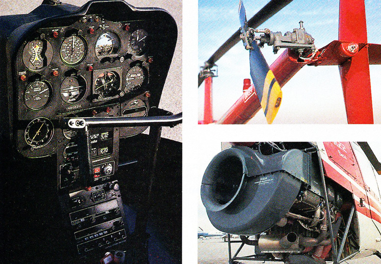 Parts of R22 helicopter