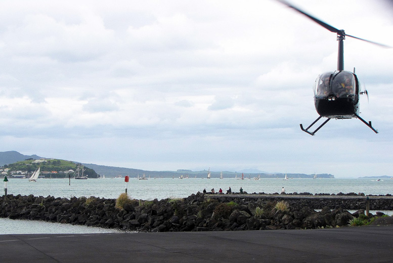 Robinson R22 helicopter seaside