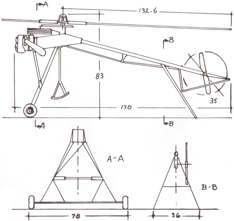 Stork helicopter dimensions