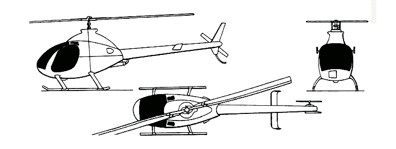 rotorway exec helicopter drawing