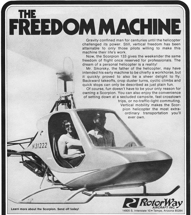 rotorway scorpion 133 BJ Schramm advertising