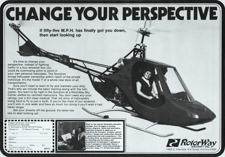 rotorway scorpion two kit helicopter advertising