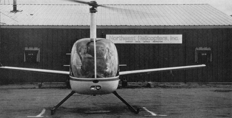 winged mooney r22 helicopter