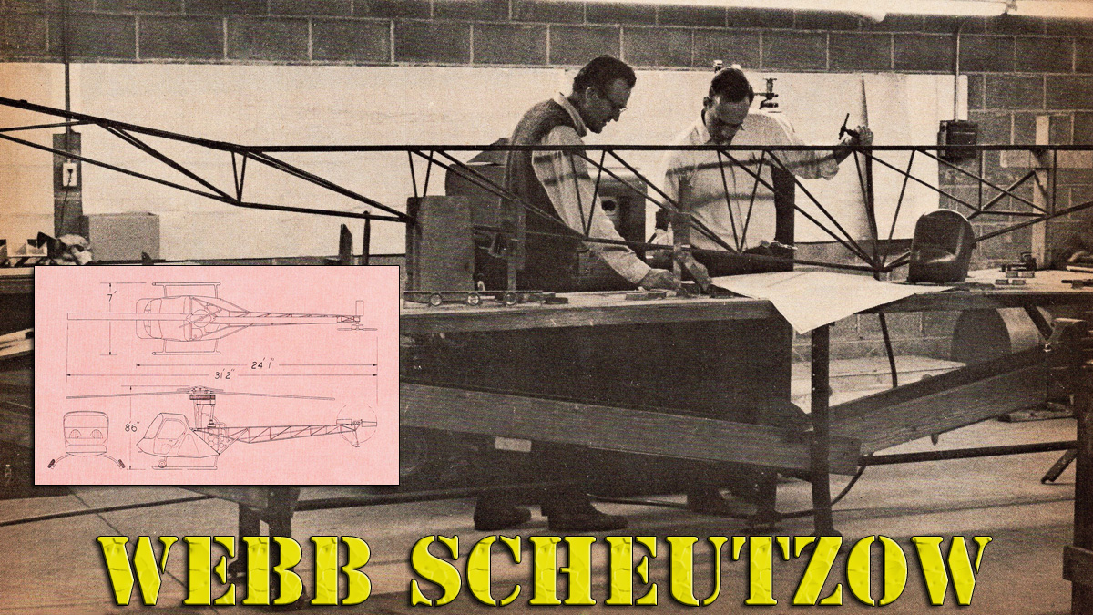 Webb Scheutzow Two Place Helicopter