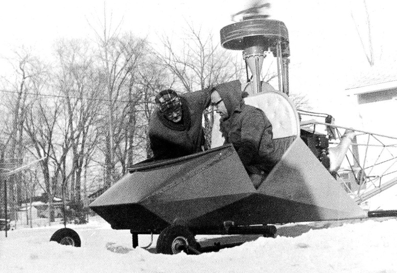 diy helicopter test run in snow