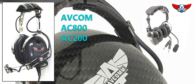 Avcom ac800 ac200 pilot headset review