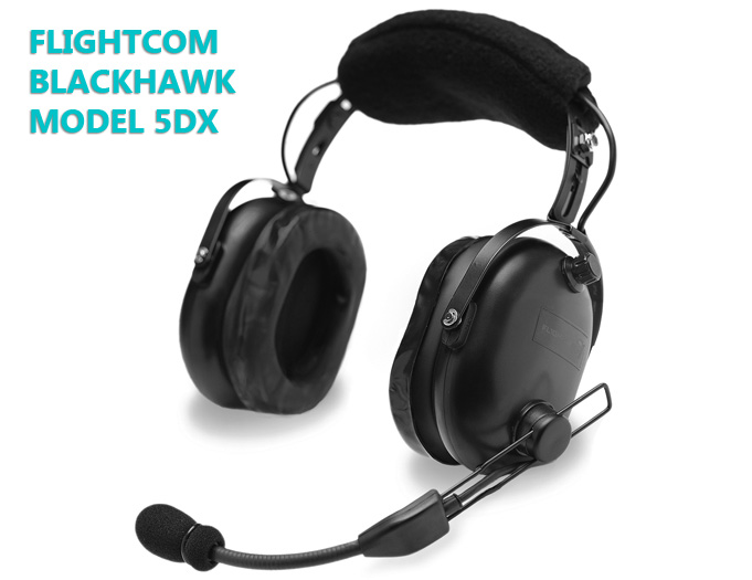 flightcom blackhawk 5DX pilot headset