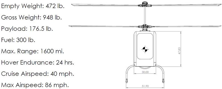 helicopter dimensions