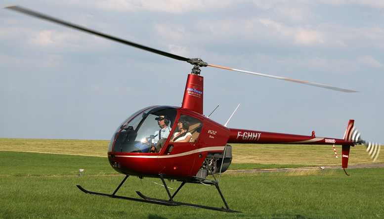 Robinson R22 helicopter flare