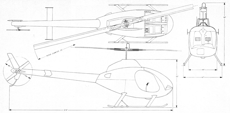 helicopter line drawing