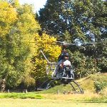 Cameron Carter hovering homebuilt helicopter
