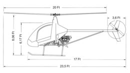 Cicare CH 7B blueprint drawing